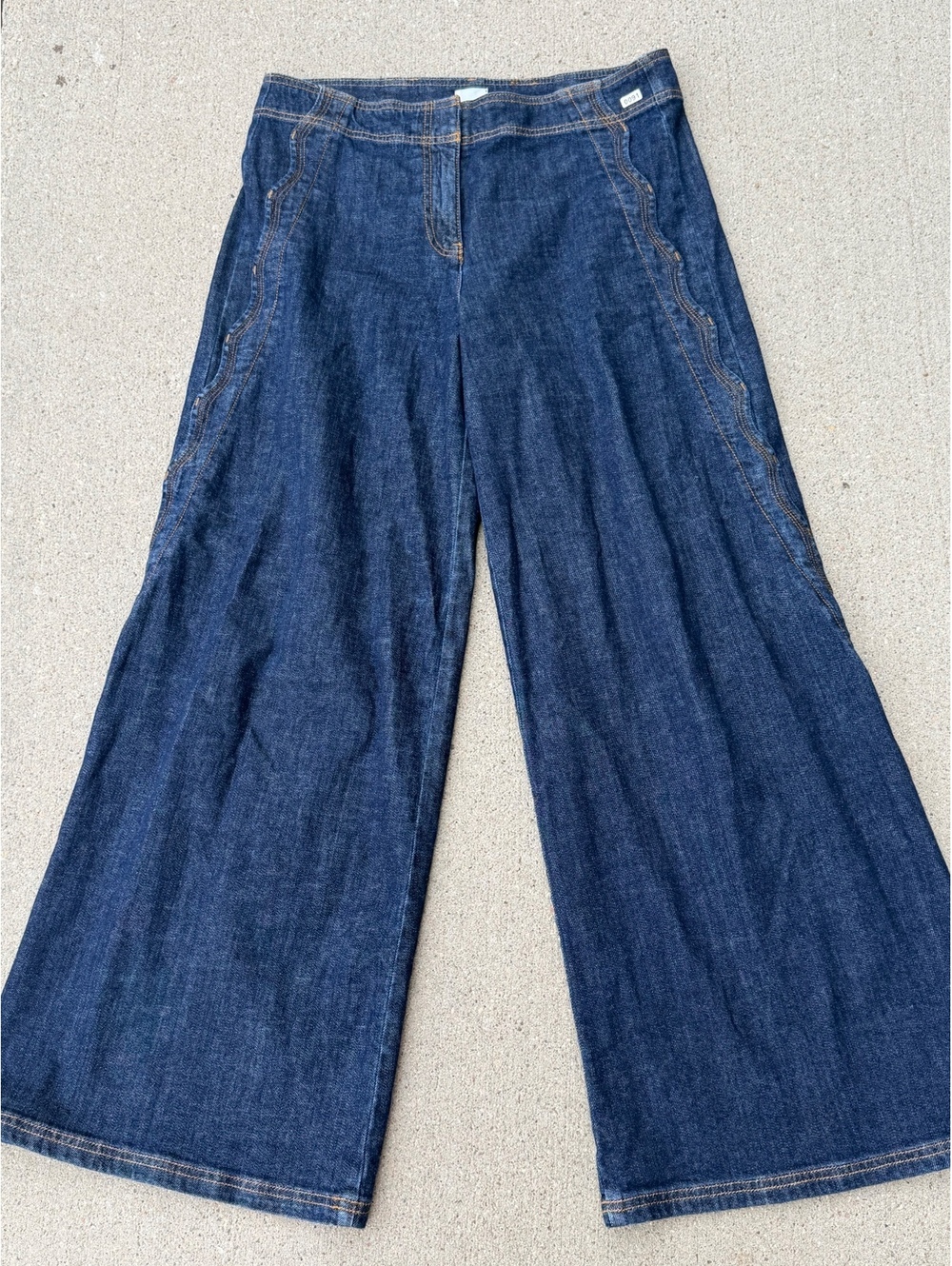 Maeve Wide-Leg Denim Jeans Size 29
